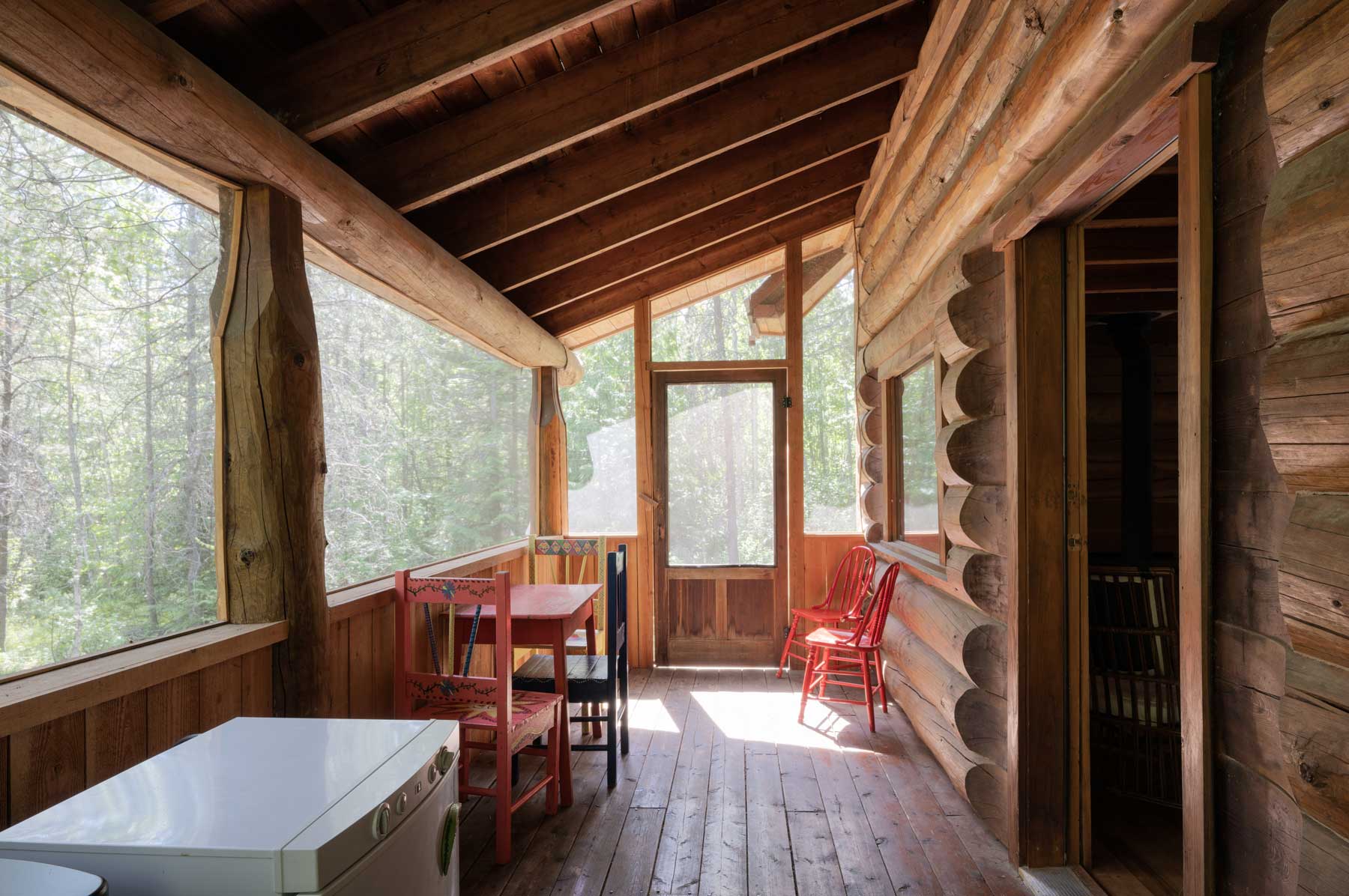 A cabin porch.