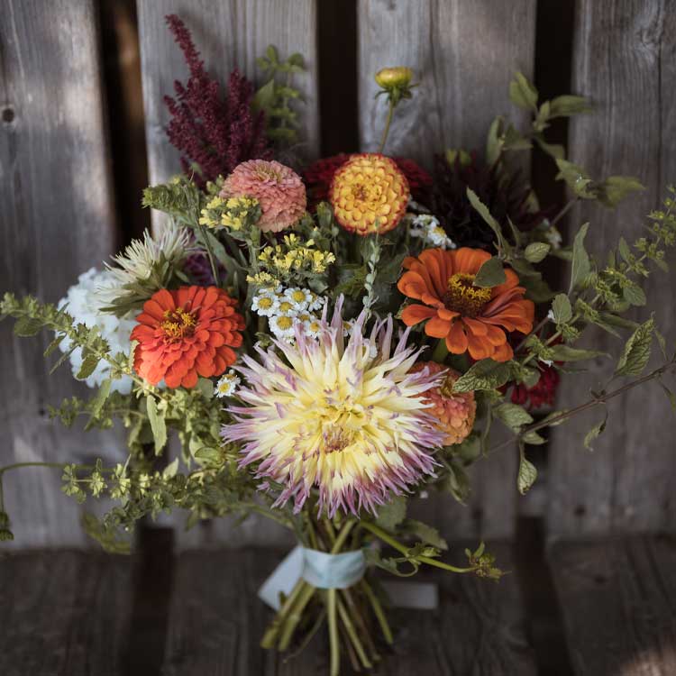 Tin Poppy Wedding Bouquet