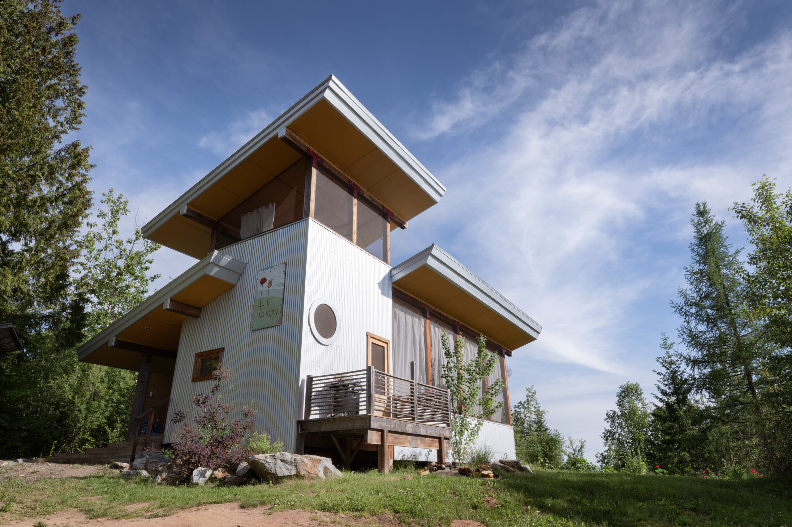 Tin Poppy Glamping Cabin near Salmon Arm, BC.
