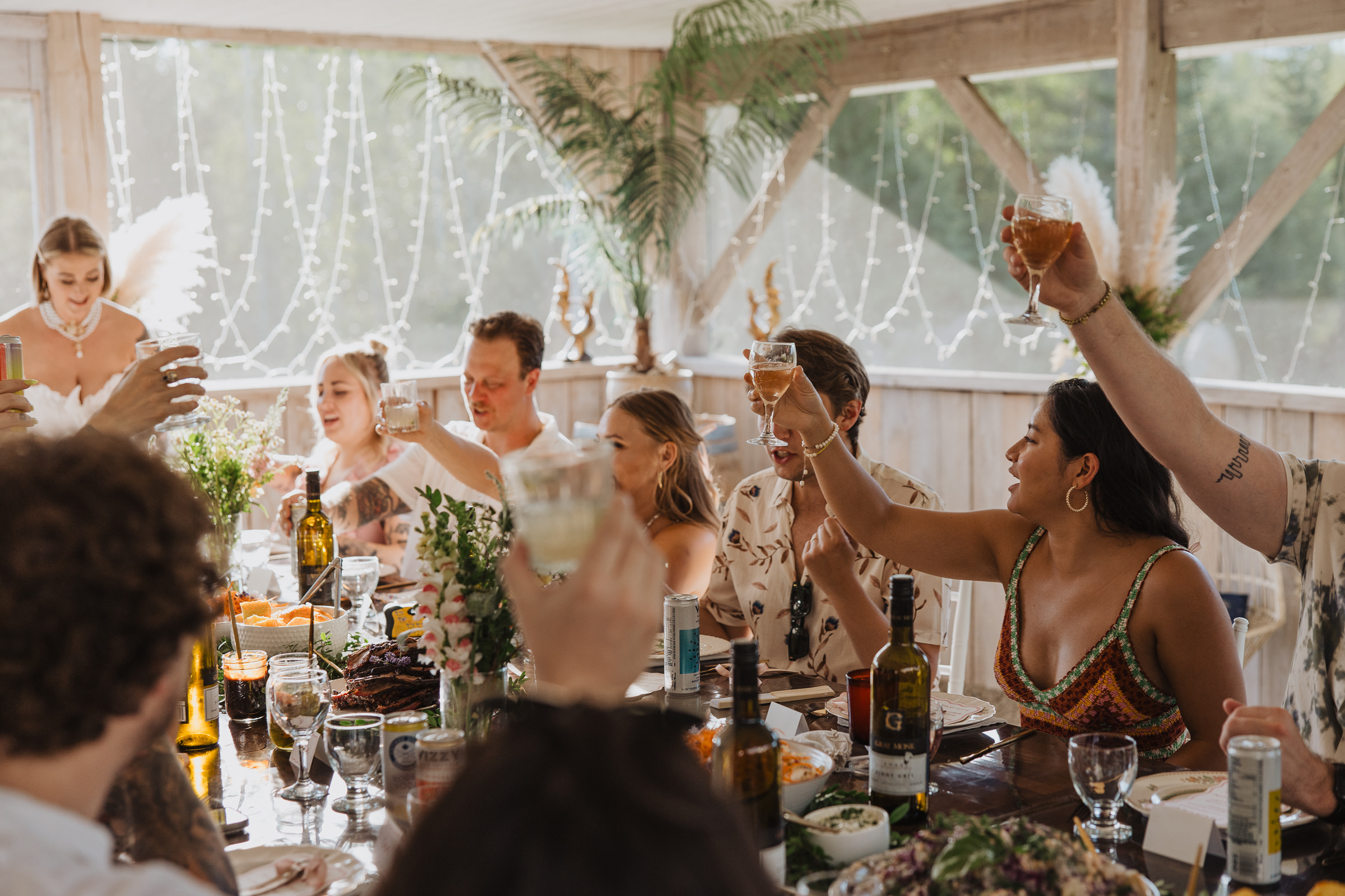 Cydney & Michael Charcuterie board served during a micro wedding reception at Tin Poppy Retreat.