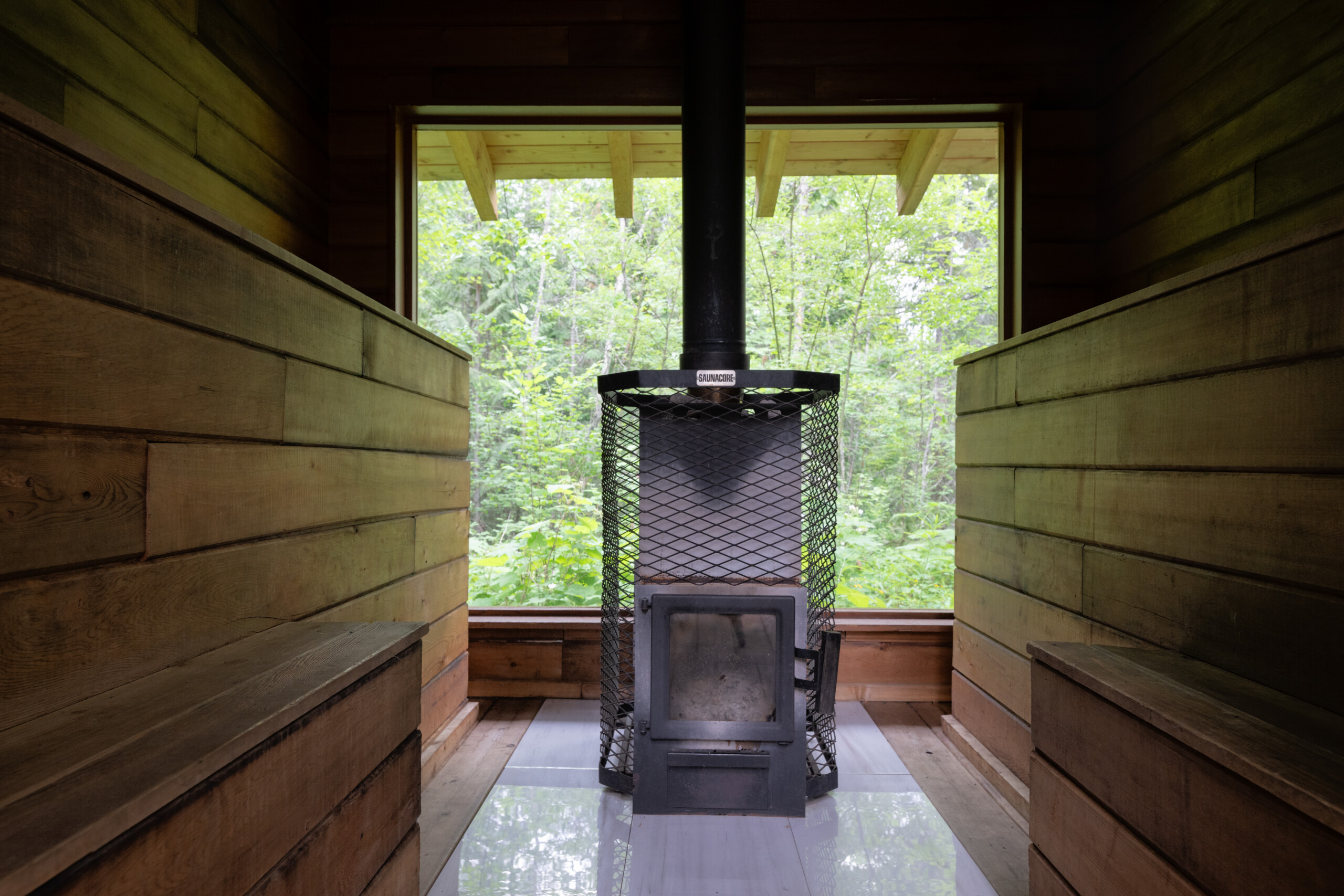 Rental cabin, Wild Rose Cabin near Salmon Arm, BC.