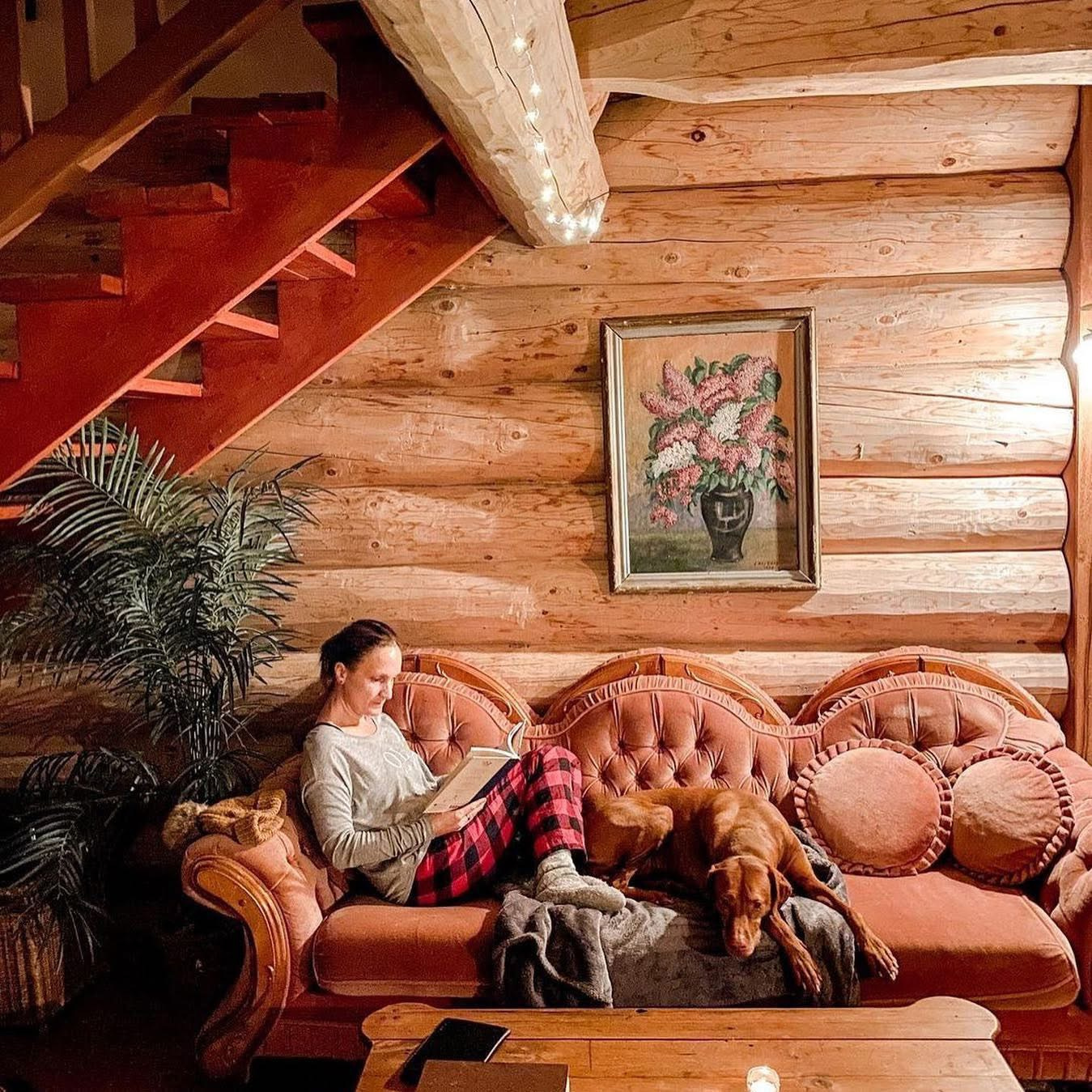 pet-friendly cabin-tin-poppy-retreat winter-cozy-at-tin-poppy-retreat