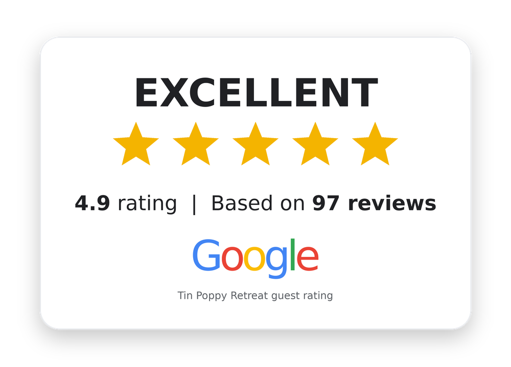 tin-poppy-google-reviews-badge-97 Google reviews for Tin Poppy Retreat.