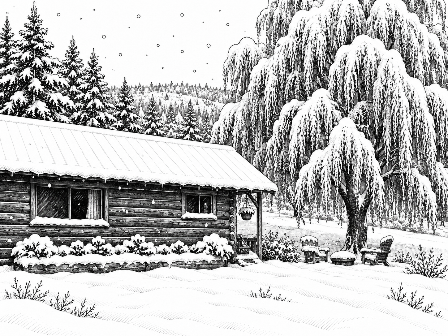 historic-finnish-log-cabin Historic Finnish Log Cabin Illustration.